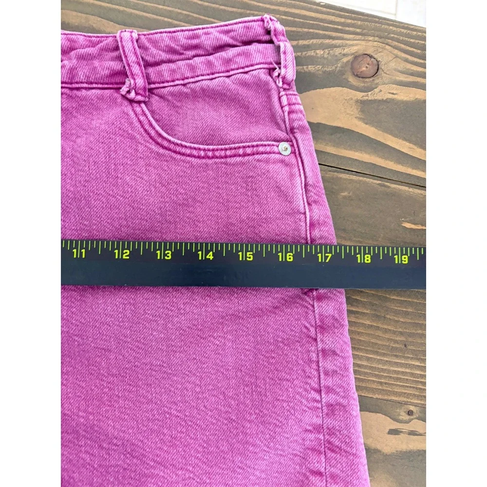 Anthropologie Pilcro Cut Off Jean Shorts Women 26 Purple Mid Rise Pockets - Picture 13 of 14